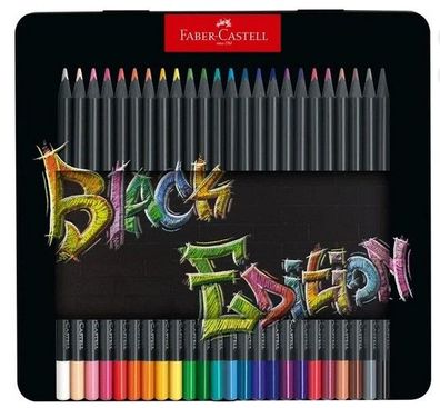 Faber-Castell Buntstifte Black Edition 24er Metalletui