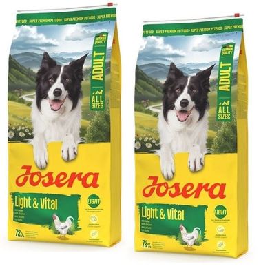 2 * Josera Light & Vital 12,5kg Hundefutter