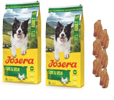 2 * Josera Light & Vital 12,5kg + 6 * Kaninchenohren Hundefutter