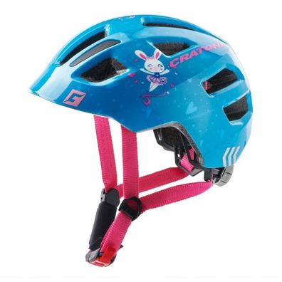 Cratoni Maxster Fahrradhelm Kinder Gr. XS-S Bunny Blue Glossy