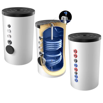 Neue Generation 160 Liter Solar-, Warmwasserspeicher, mit 2 elliptischen Wärmetausche