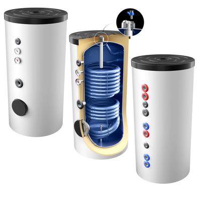 Neue Generation 200 Liter Solar-, Warmwasserspeicher, mit 2 elliptischen Wärmetausche