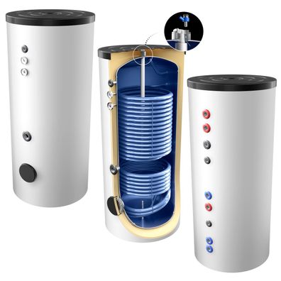 Neue Generation 500 Liter Solar-, Warmwasserspeicher, mit 2 elliptischen Wärmetausche