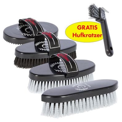 Covalliero Pferde Pflegeset Pferdebürsten Hufkratzer gratis