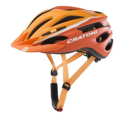 Cratoni Pacer Fahrradhelm Orange White matt Gr. S-M