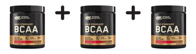 3 x Optimum Nutrition Gold Standard BCAA Train + Sustain (266g) Strawberry Kiwi