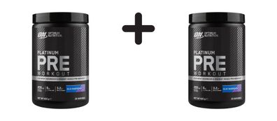 2 x Optimum Nutrition Platinum Pump Pre-Workout (20 Serv) Blue Raspberry