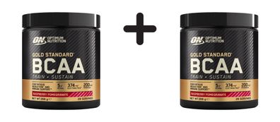 2 x Optimum Nutrition Gold Standard BCAA Train + Sustain (266g) Raspberry Pomegranate