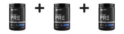 3 x Optimum Nutrition Platinum Pump Pre-Workout (20 Serv) Blue Raspberry