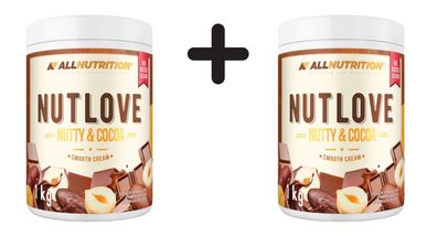 2 x Allnutrition Nutlove, Nutty & Cocoa Smooth Cream - 1000g