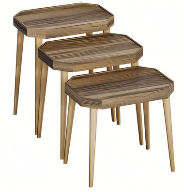 Eleganter Beistelltisch aus Holz in warmem Braun für modernes Zuhause