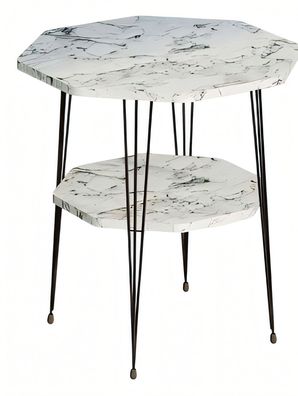 Beistelltisch aus Metall in Weiß modern elegant