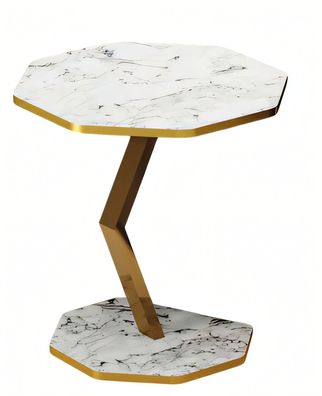 Weißer Holz-Beistelltisch im modernen Stil