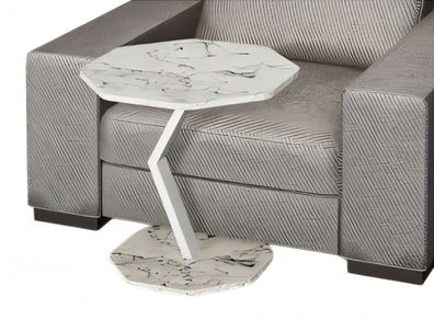 Beistelltisch aus Holz in Weiß modern eleganter Wohnstil