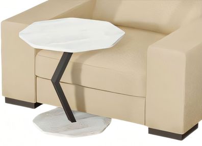 Beistelltisch aus Holz in Weiß modern eleganter Wohnstil