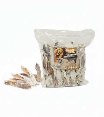 5kg UNIQ PETS Kaninchenohren mit Fell Kauartikel Kausnack Hundesnacks