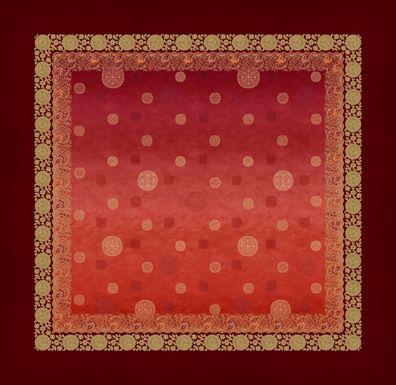 Bassetti Tischdecke TWILL Pallavicino ROSSO 100% Baumwolle Lizens/Zertifikat: EKO