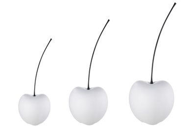 Gilde Dekoobjekt, Kirsche, "Celebration", Keramik, weiß, VE 2, B. 32 cm, H. 90 cm