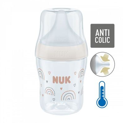 NUK Perfect Match Temperature Control Babyflasche 150 ml braun