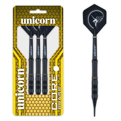 Unicorn Core Black Brass 2 Soft Darts / 1 Satz / 18 Gr
