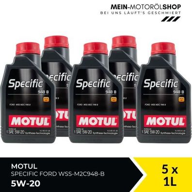 Motul Specific Ford WSS-M2C948-B 5W-20 5x1 Liter