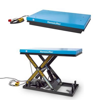 Hanselifter Stationaerer Scherenhubtisch HIW2004 Hubhoehe 1300mm Tragkraft 2000kg Be