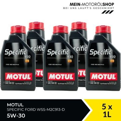Motul Specific Ford WSS-M2C913-D 5W-30 5x1 Liter