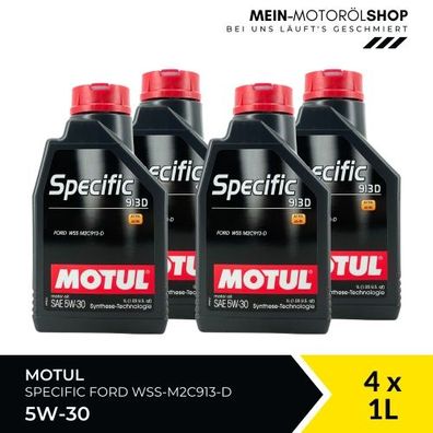 Motul Specific Ford WSS-M2C913-D 5W-30 4x1 Liter