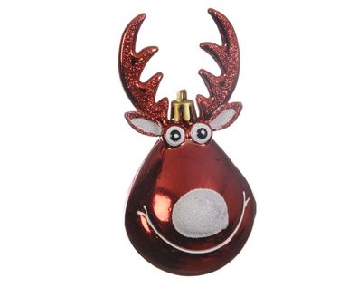 Christbaumschmuck Kunststoff Hirsch 11cm rot