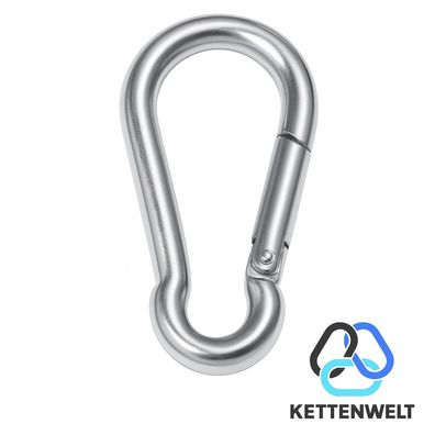 Karabiner Karabinerhaken Edelstahl V4A Haken A4 Sicherung Schnellverbinder Schäkel
