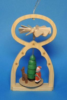 Christbaumschmuck Wärmespiel mit Weihnachtsmann Höhe= 12cm NEU Pyramide Wärme Ofe