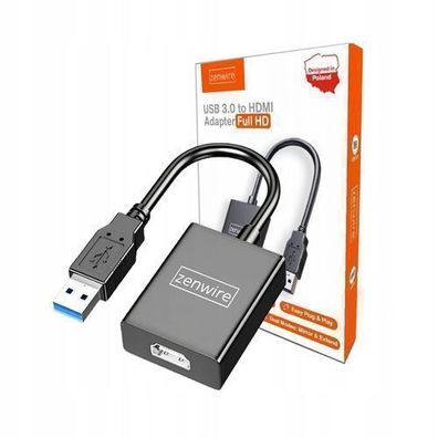Adapter USB 3.0 ZU HDMI Konverter Grafikkarte zenwire ZC-10