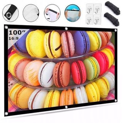 Projektor Projektorleinwand Tragbar Klappbar 16:9 218x122 cm 100 Zoll