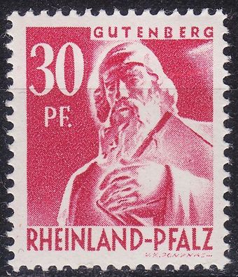 Germany Alliiert Franz. Zone [RheinlPfalz] MiNr 0009 yv ( * */mnh )