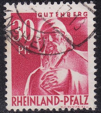 Germany Alliiert Franz. Zone [RheinlPfalz] MiNr 0009 yv ( O/used )