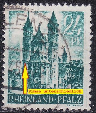 Germany Alliiert Franz. Zone [RheinlPfalz] MiNr 0024 y III ( O/used )