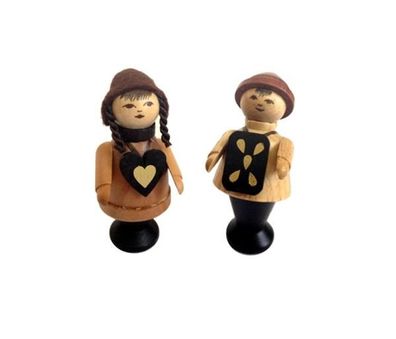 Miniaturfigur Holzfiguren Hänsel &amp; Gretel Höhe=5cm NEU Seiffen Erzgebirge Dekora