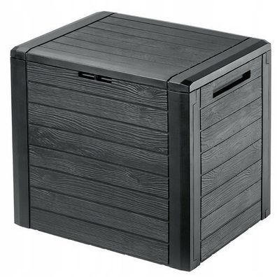 KADAX Gartenkiste, Aufbewahrungsbox aus Kunststoff, 140L, Anthrazit
