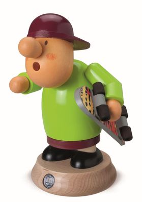 Räucherfigur Räuchermann Müllerchen Skateboardfahrer (BxH):12x16cm NEU