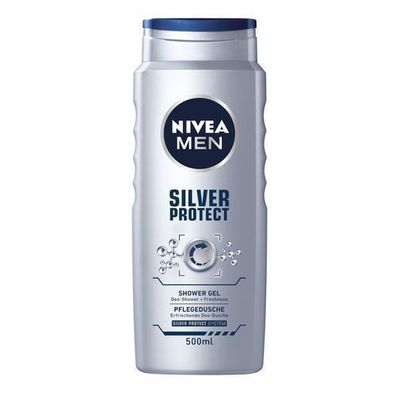 Nivea Men Duschgel Silver, 500 ml - Vitalisierende Maennerpflege mit Silberformel