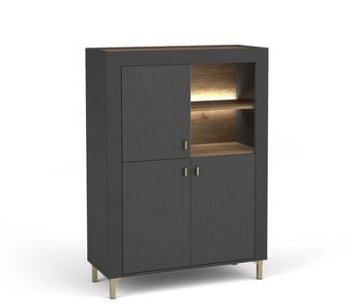 Kommode MOSSA MO5 97x136x40 cm 3 türiger schwarz