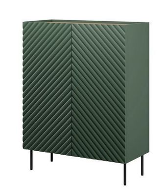 Kommode ONDA Kommode 98x127x45 cm 2 türiger Wohnzimmerschrank MDF grün matt