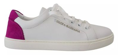 Dolce & Gabbana White Classic Sneakers Women Leather Shoes