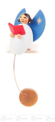 Spielzeug Schaukelfigur Engel mit Buch H=ca 10 cm NEU Erzgebirge Wippfigur