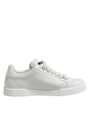 Dolce & Gabbana White Logo Lace Up Low Top Men Sneakers Shoes