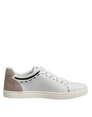 Dolce & Gabbana White Leather MILANO Low Top Sneakers Shoes