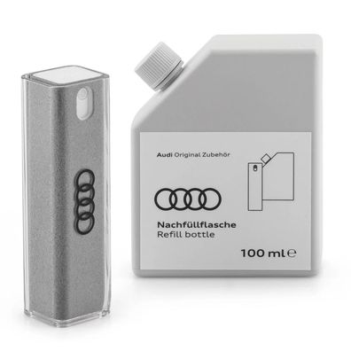 Original Audi Displayreiniger Nachfüllflasche Display Mikrofaserhülle 85E096311A