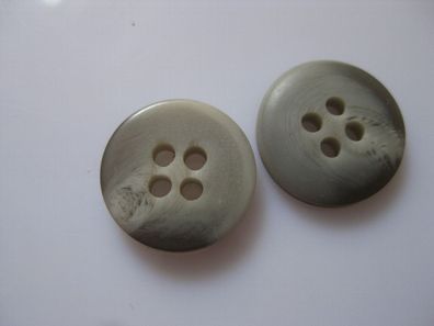 1 Kunststoffknopf grau marmoriert 15x3mm 4 Loch 2, mm Nr 155/17