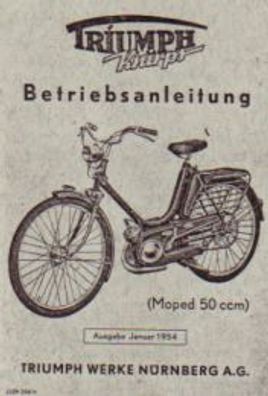 Betriebsanleitung Triumh Knirps Moped 50 ccm , Zweirad Oldtimer