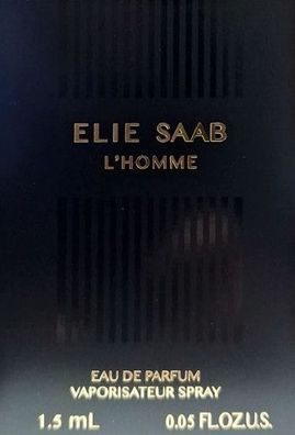 ELIE SAAB L´Homme 1,5ml Eau de Parfum Herren Duft Natural Spray - Reisegröße